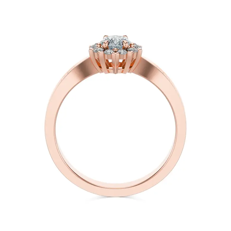 Pierścionek z różowego złota z diamentami AJPZ_138